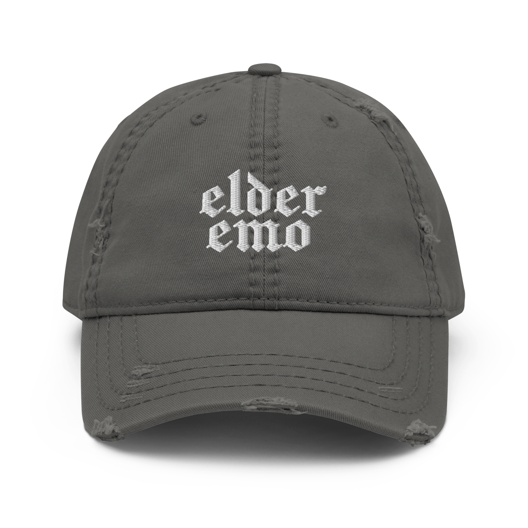 Elder Emo Distressed Dad Cap