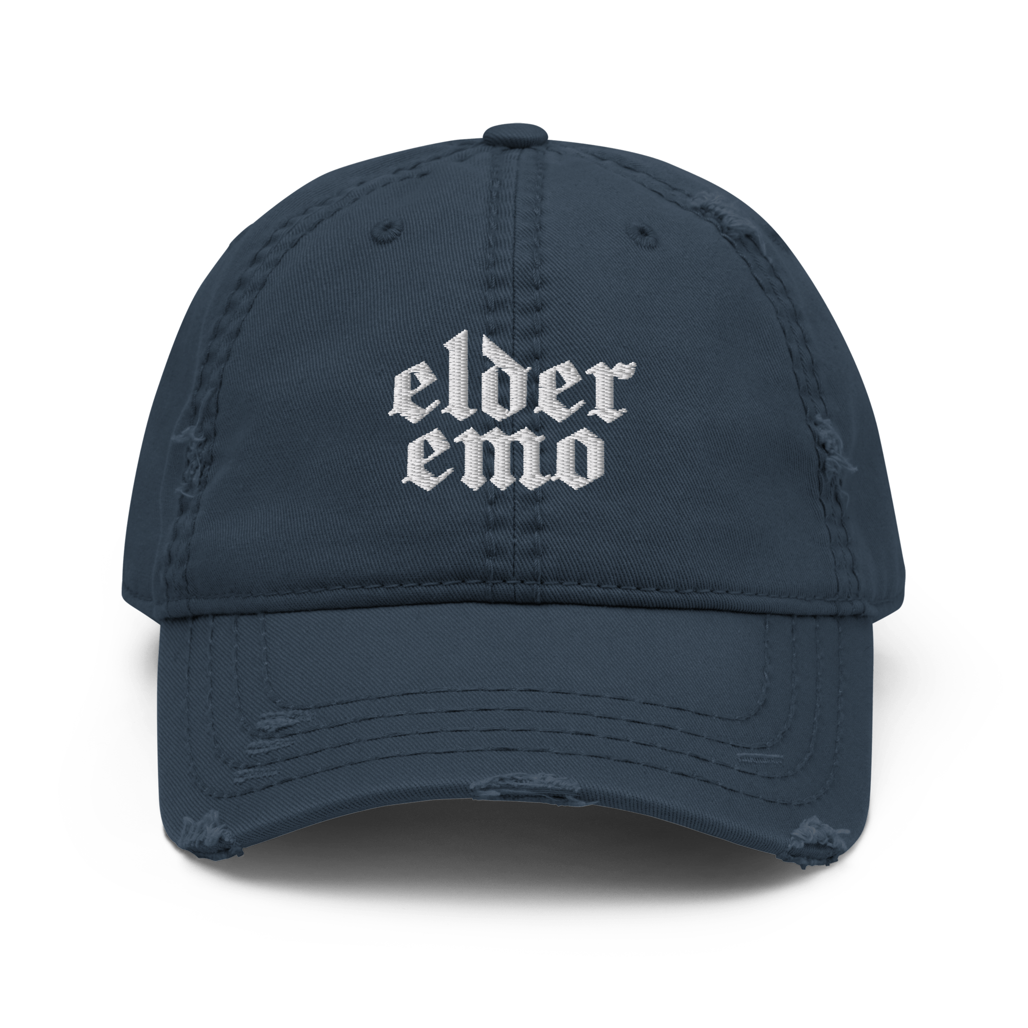 Elder Emo Distressed Dad Cap
