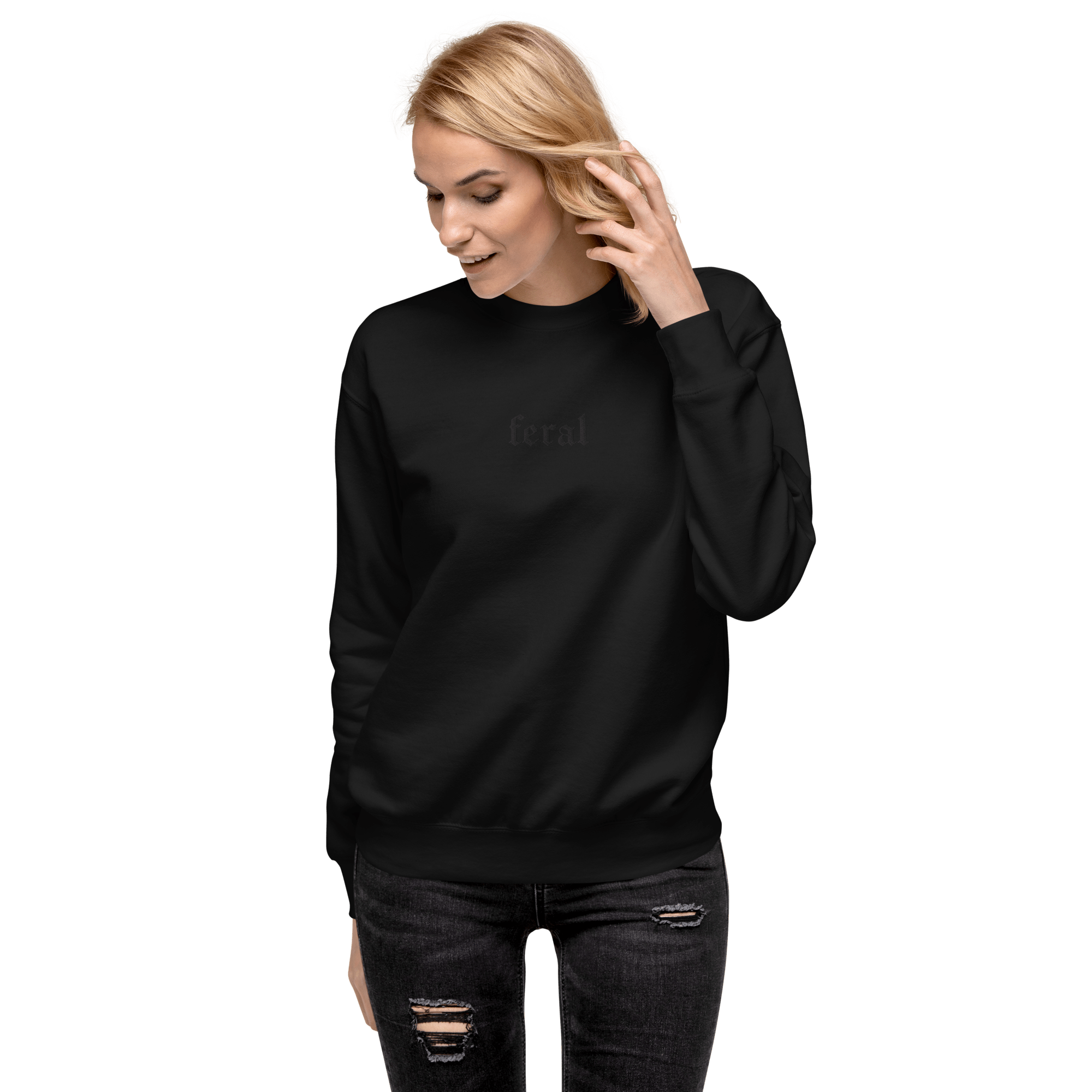 Feral Blackout Embroidered Sweatshirt