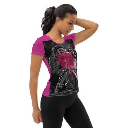LOVE ART AND STYLE Women's Athletic T-shirt by Gianneli-2
