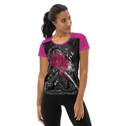 LOVE ART AND STYLE Women's Athletic T-shirt by Gianneli-1