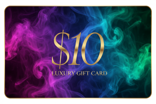Gift card Image for $10, popping colors smokey background, delicate text