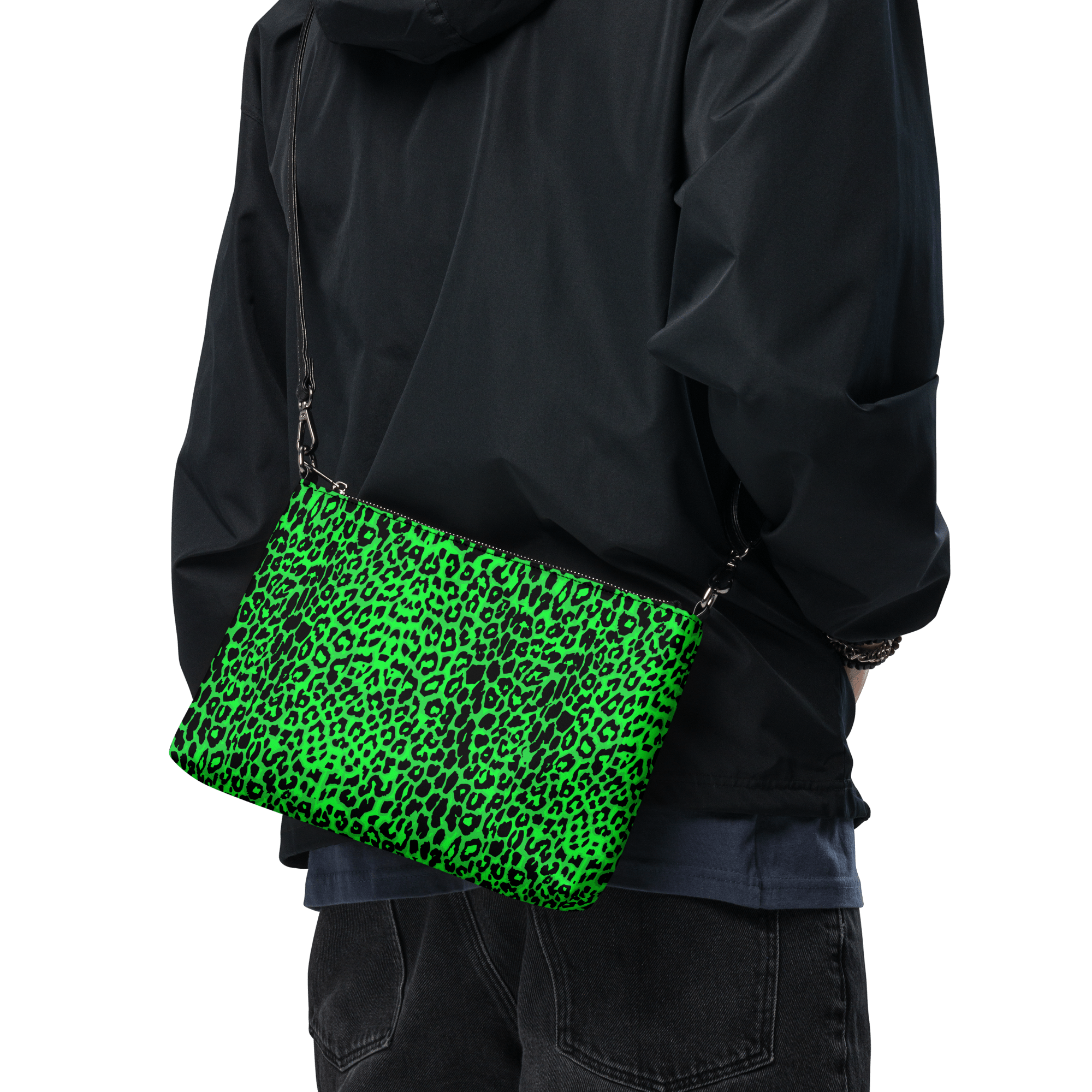 Lime Leopard Crossbody Bag