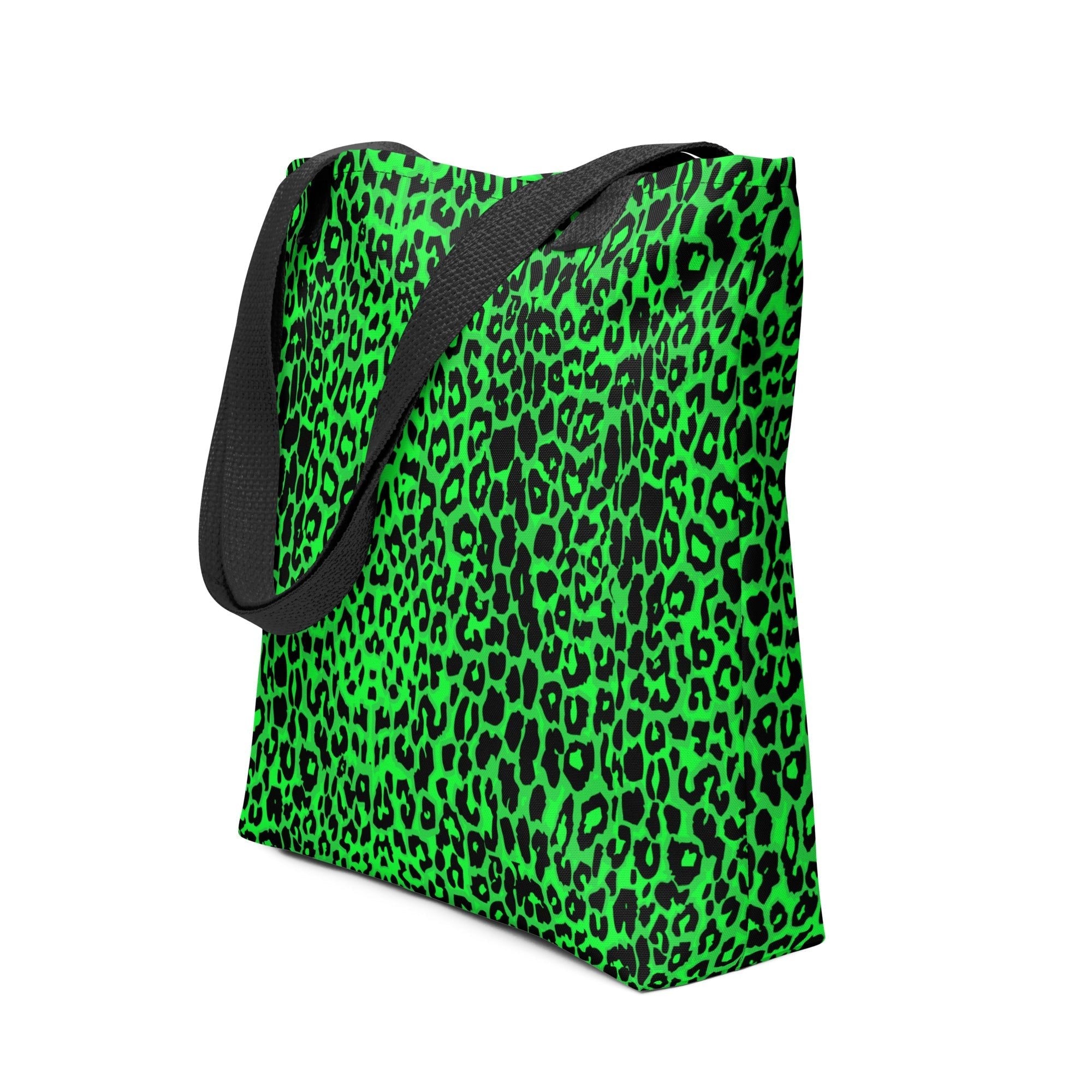 Lime Leopard Tote Bag