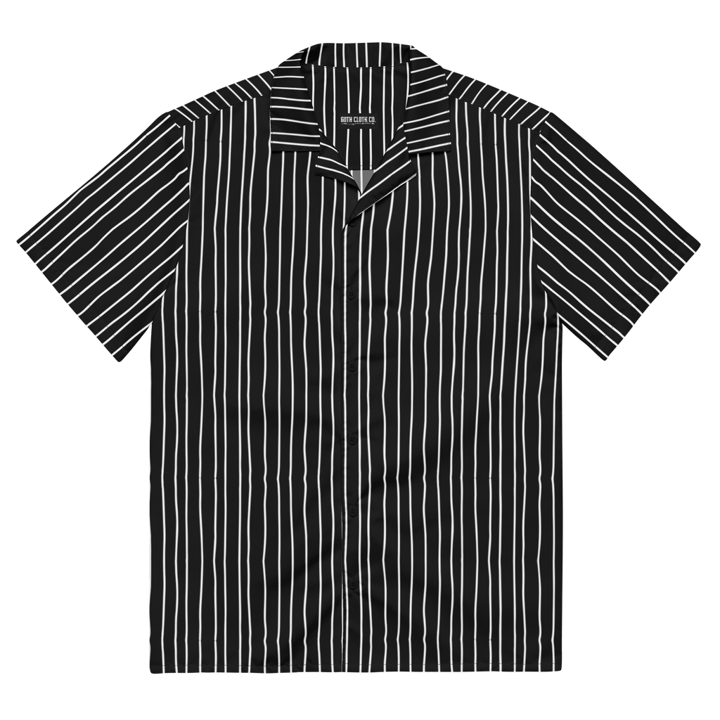 Pumpkin King Pinstripes Button-Up Shirt