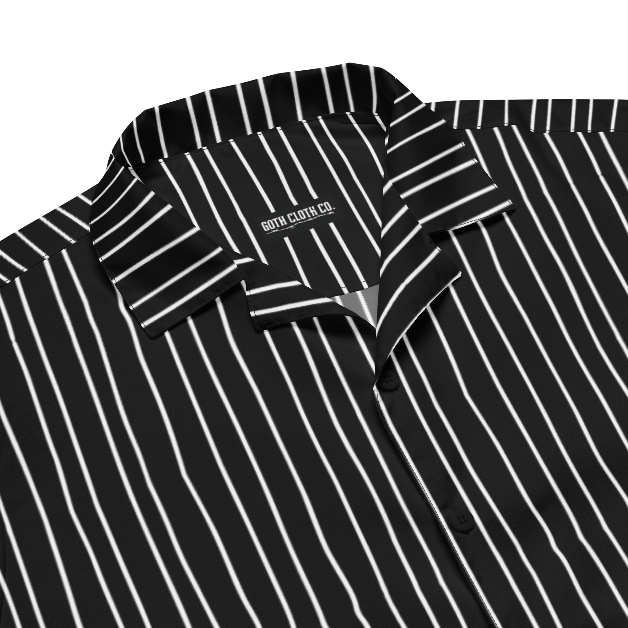 Pumpkin King Pinstripes Button-Up Shirt