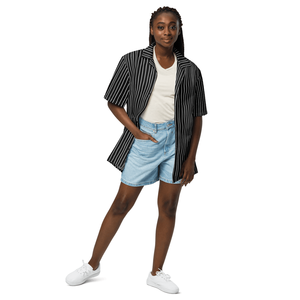 Pumpkin King Pinstripes Button-Up Shirt