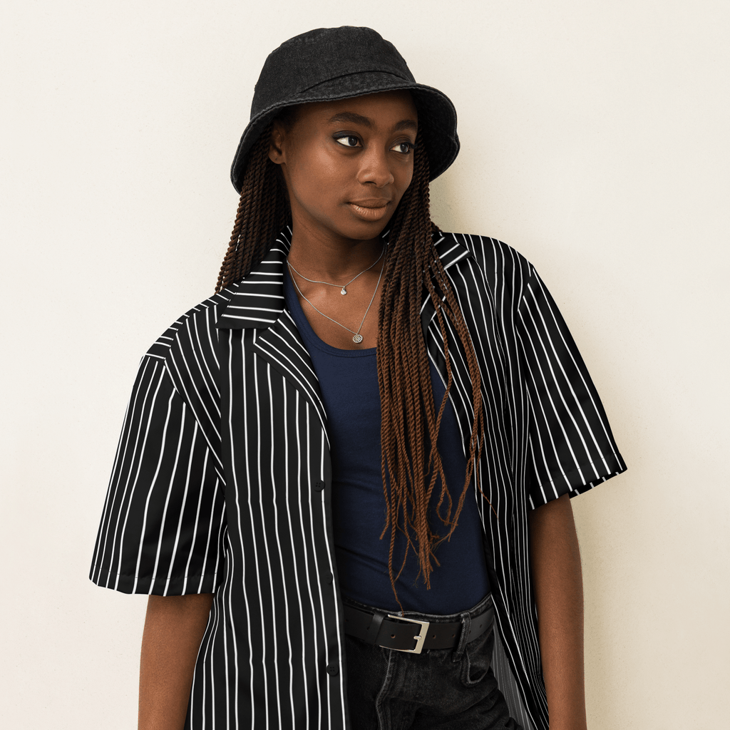 Pumpkin King Pinstripes Button-Up Shirt