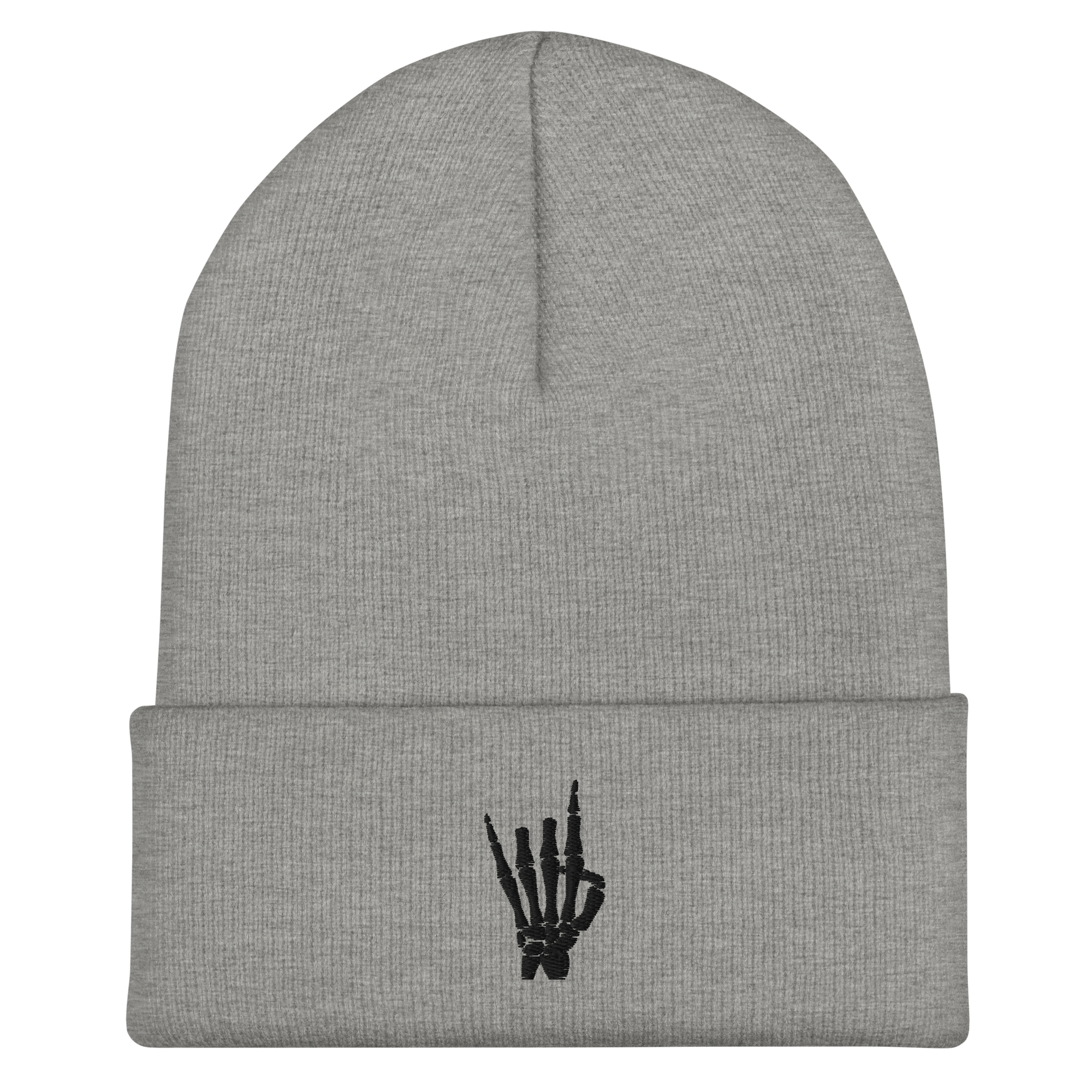 Rock On Skeleton Cuffed Beanie