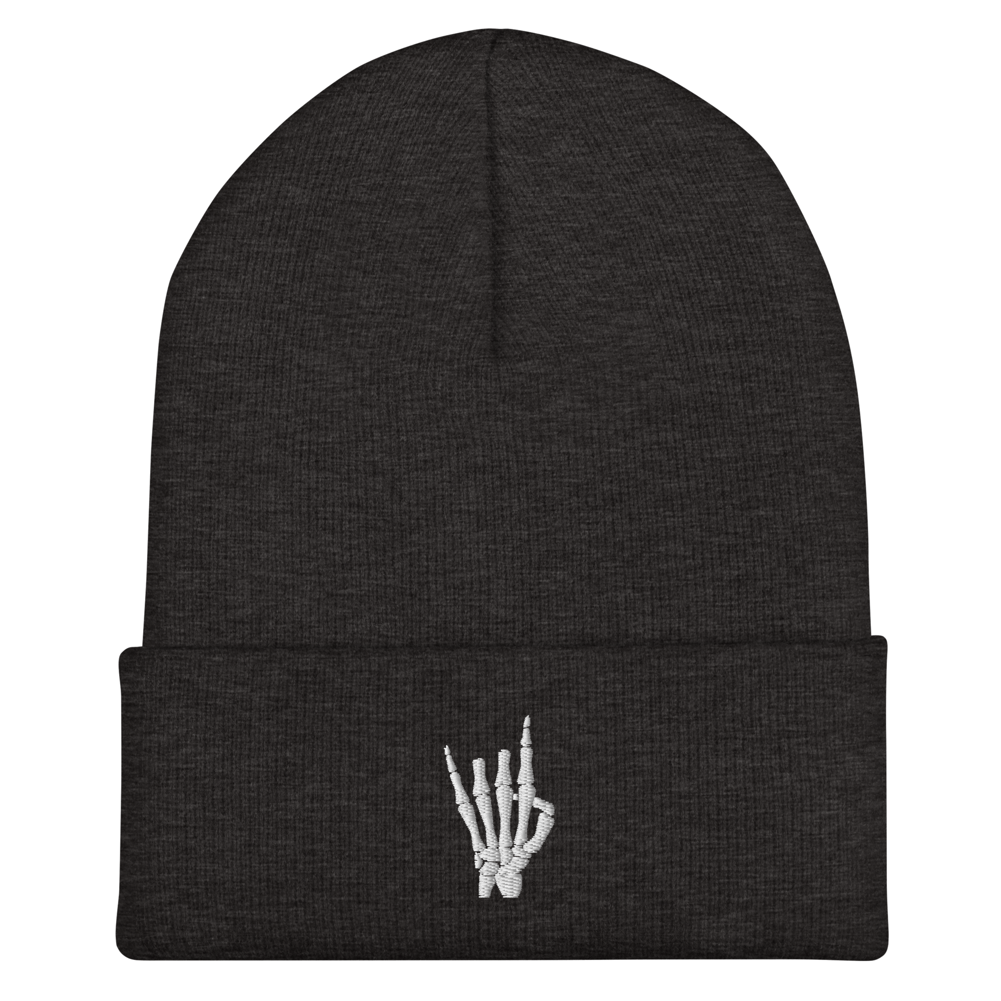 Rock On Skeleton Cuffed Beanie