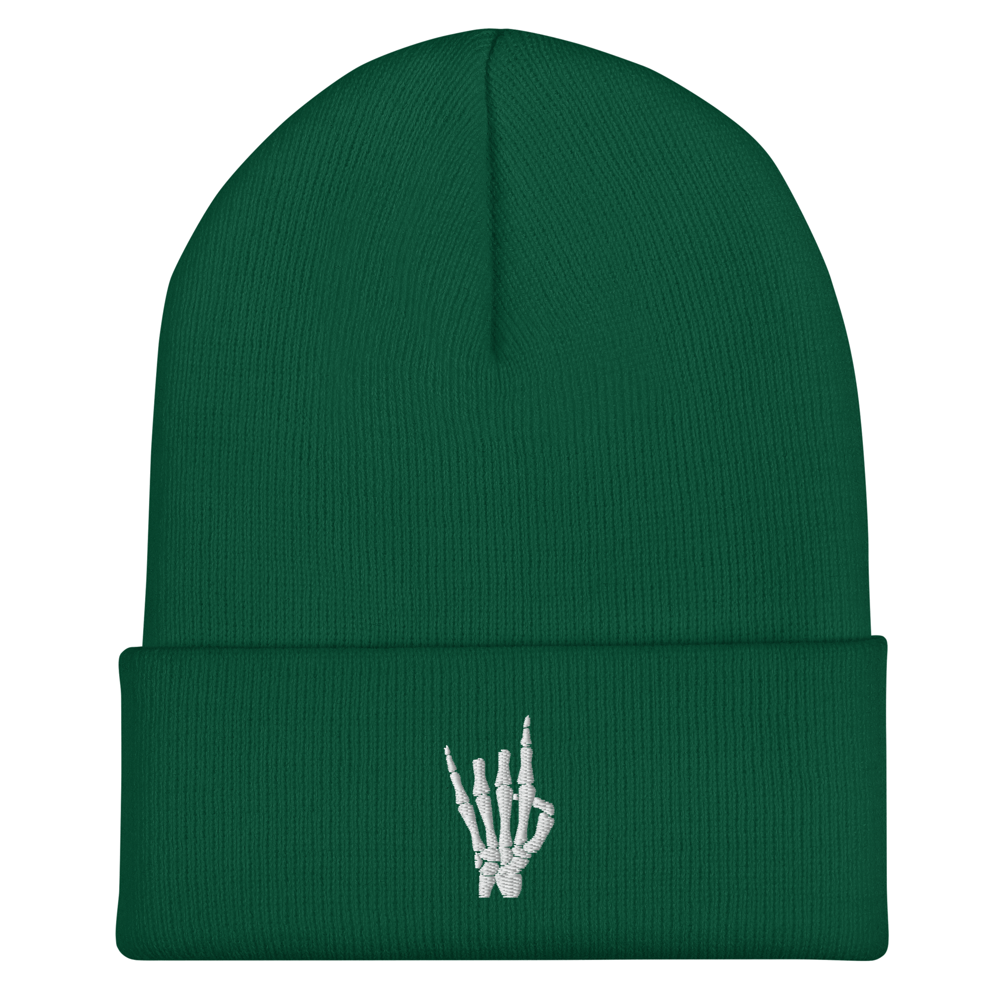 Rock On Skeleton Cuffed Beanie