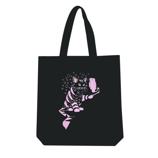 Snap Cat Tote Bag-0