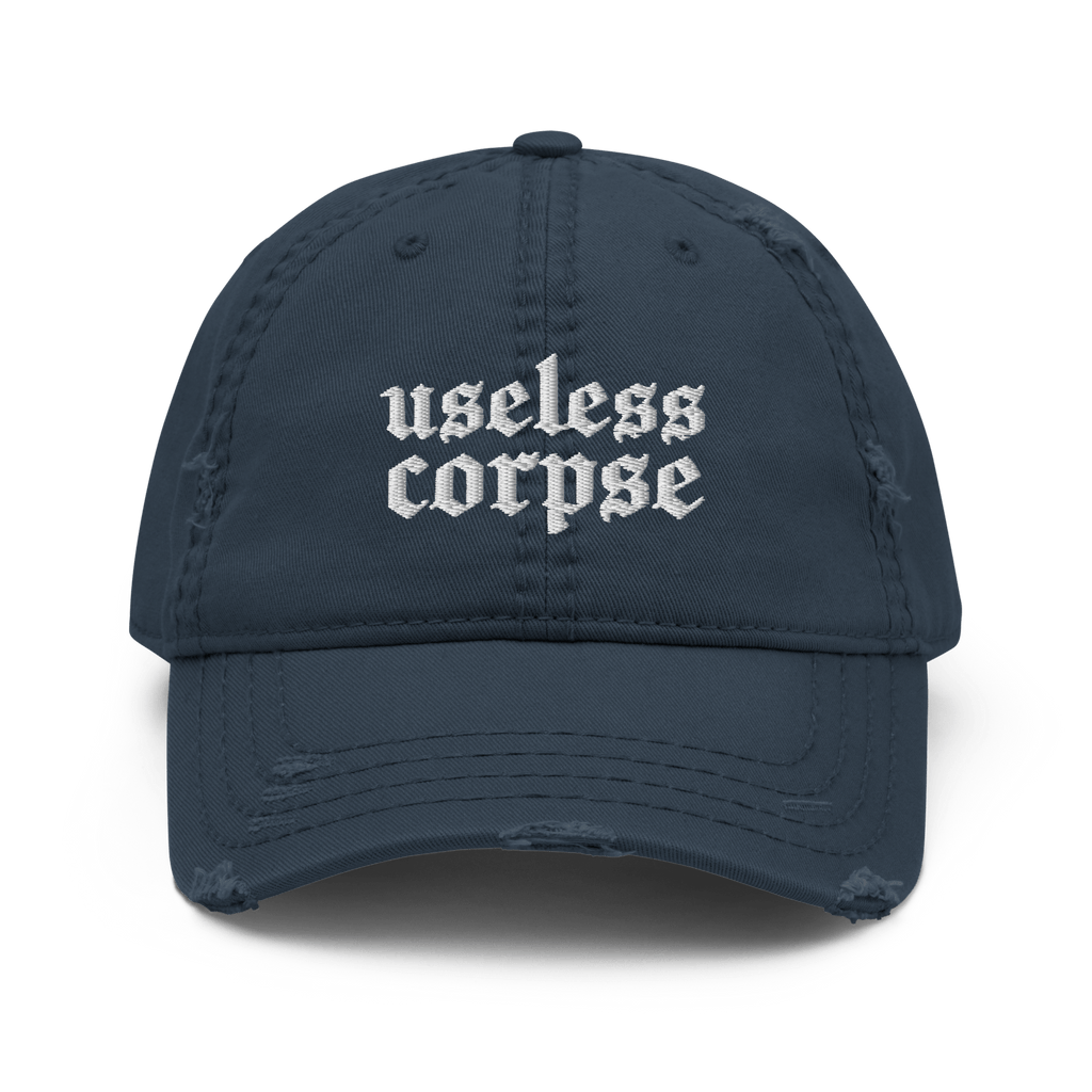 Useless Corpse Gothic Distressed Dad Cap