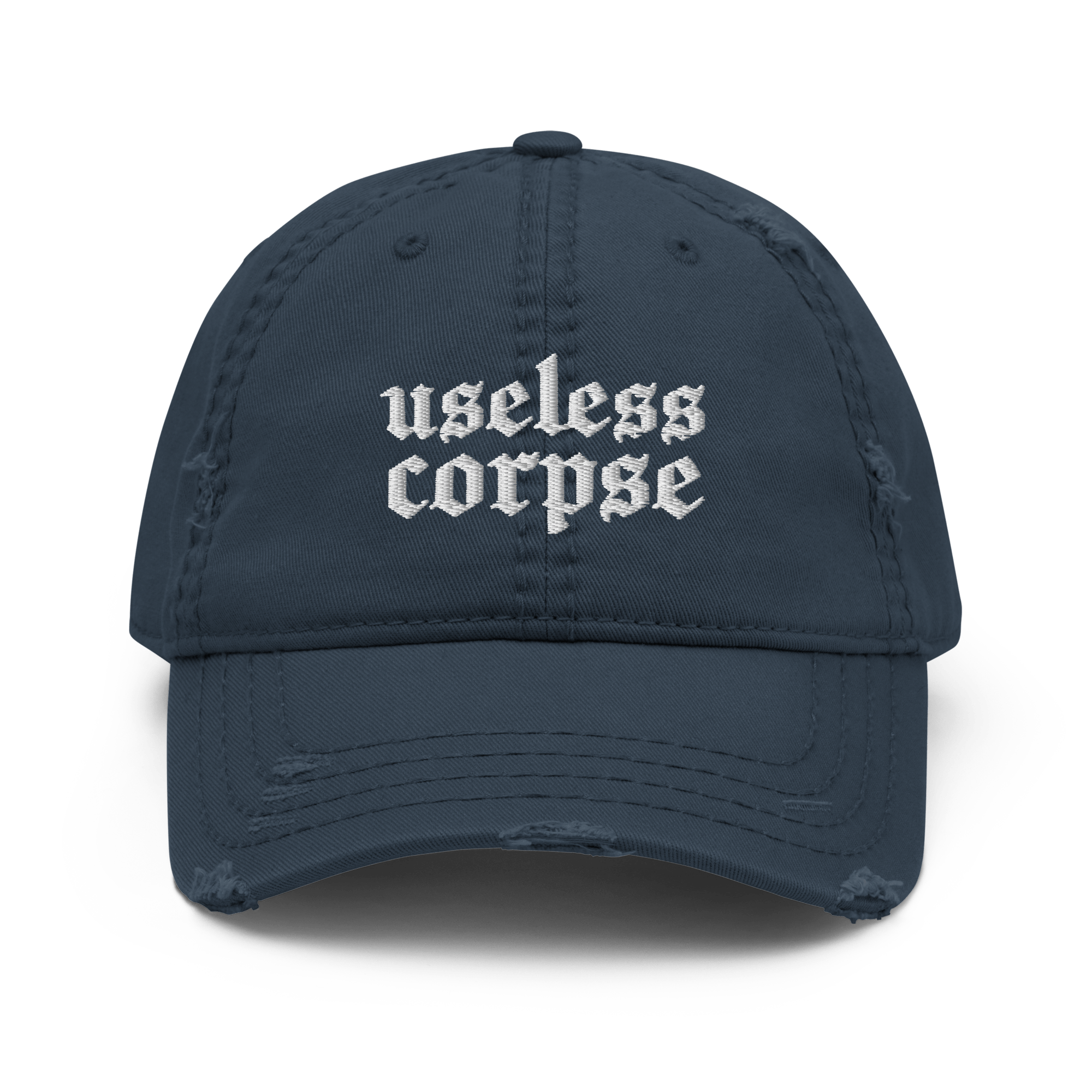 Useless Corpse Gothic Distressed Dad Cap